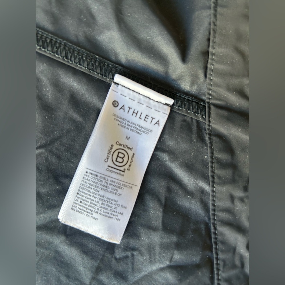 Athleta Black Utility Jacket with Hood Size M - Picture 8 of 9